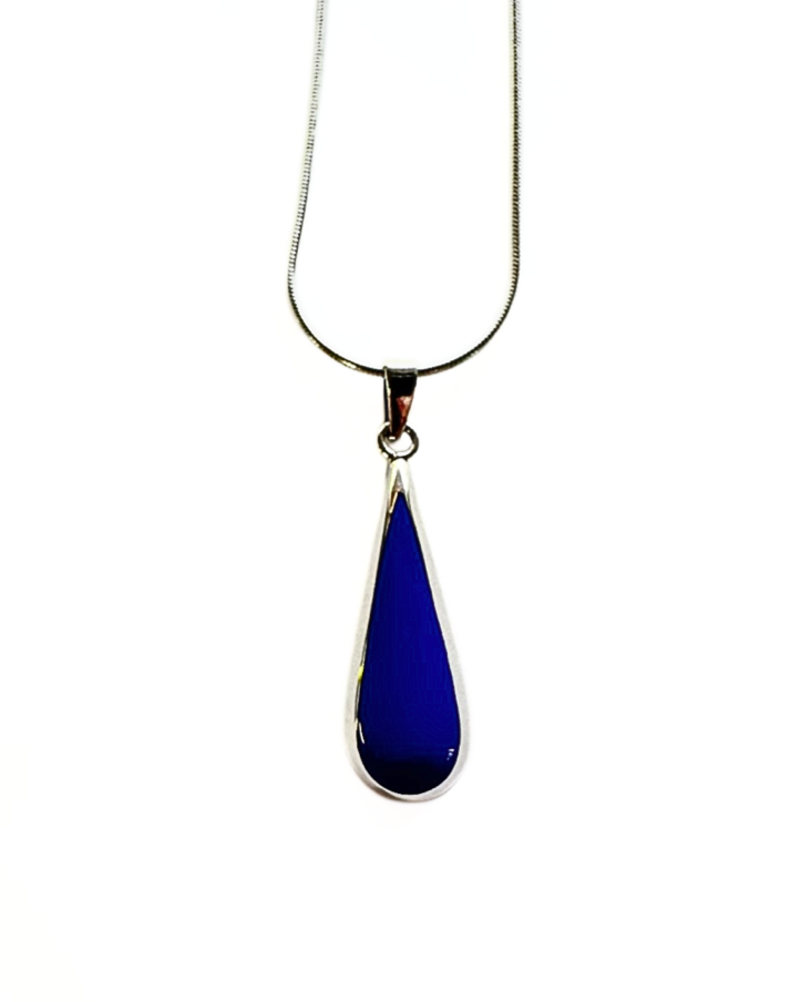 Elongated Lapis Lazuli Pendant