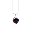 Grape Swarovski Crystal Heart Pendant