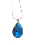 Light Blue Crystal Teardrop Pendant