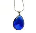 Deep Blue Crystal Teardrop Pendant