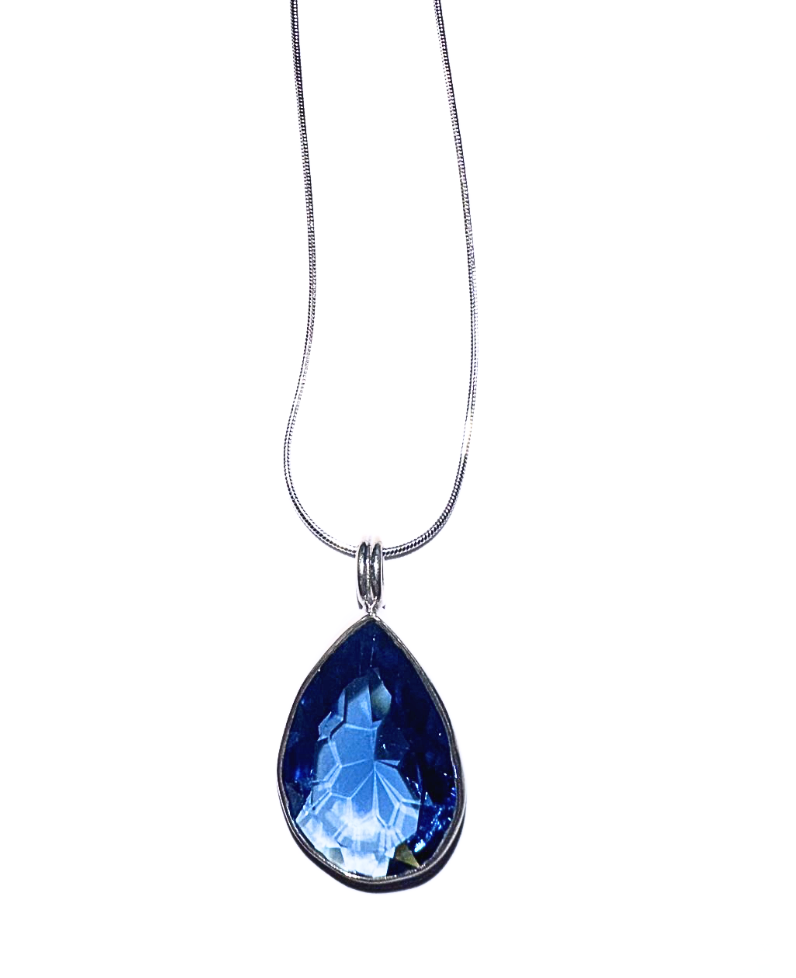 Blue teardrop necklace discount