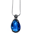 Blue Crystal Oval Pendant