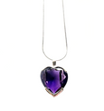 Purple Crystal Heart Pendant