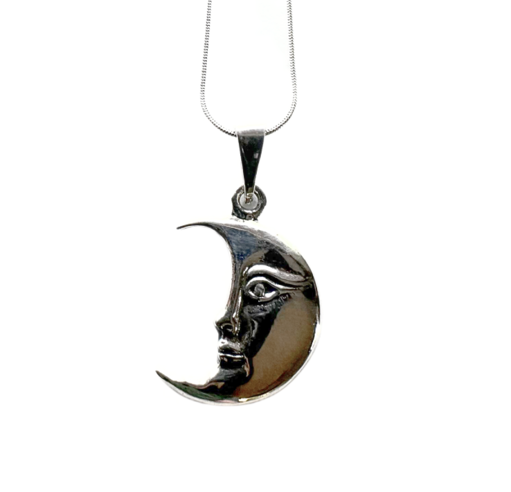 Small Moon Face Pendant