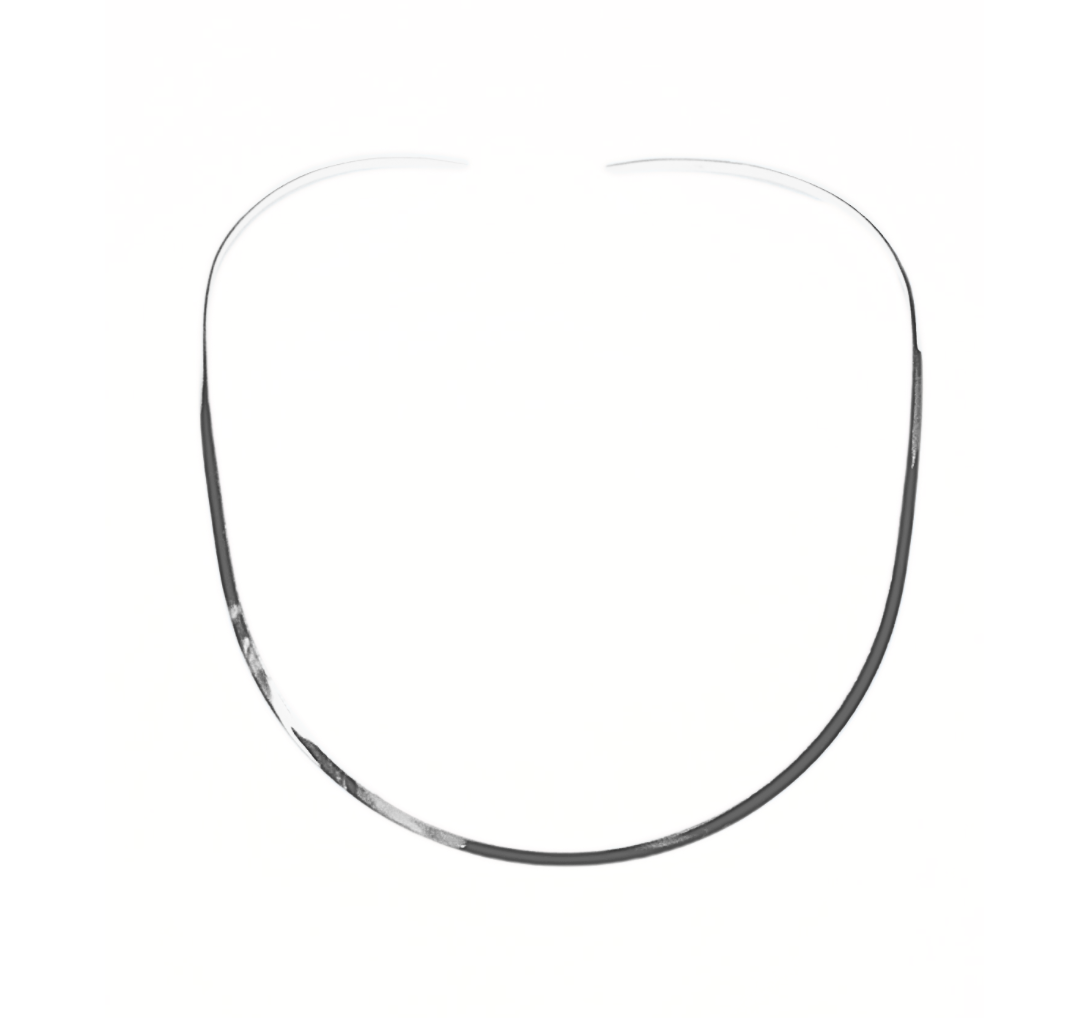 Thin Smooth Silver Choker Necklace