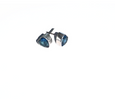 Light Blue Swarovski Crystal Heart Post Earrings