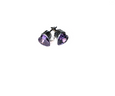 Purple Swarovski Crystal Heart Post Earrings