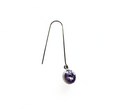 Purple Swarovski Crystal Circle Drop Earrings