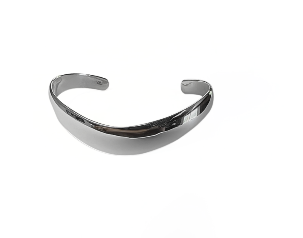 Sterling Silver Wave Cuff Bracelet