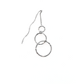 Three Circle Threader Earrings