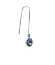 Light Blue Swarovski Crystal Circle Drop Earrings