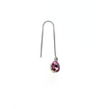 Pink Swarovski Crystal Circle Drop Earrings