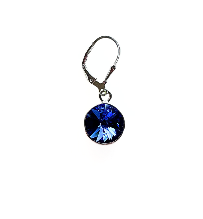 Blue Swarovski Crystal Stone Earrings