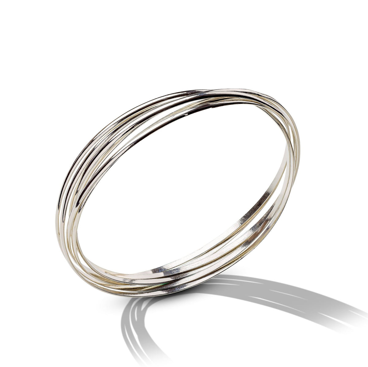 Sterling Silver Connected Bangle Bracelet – Klaebu