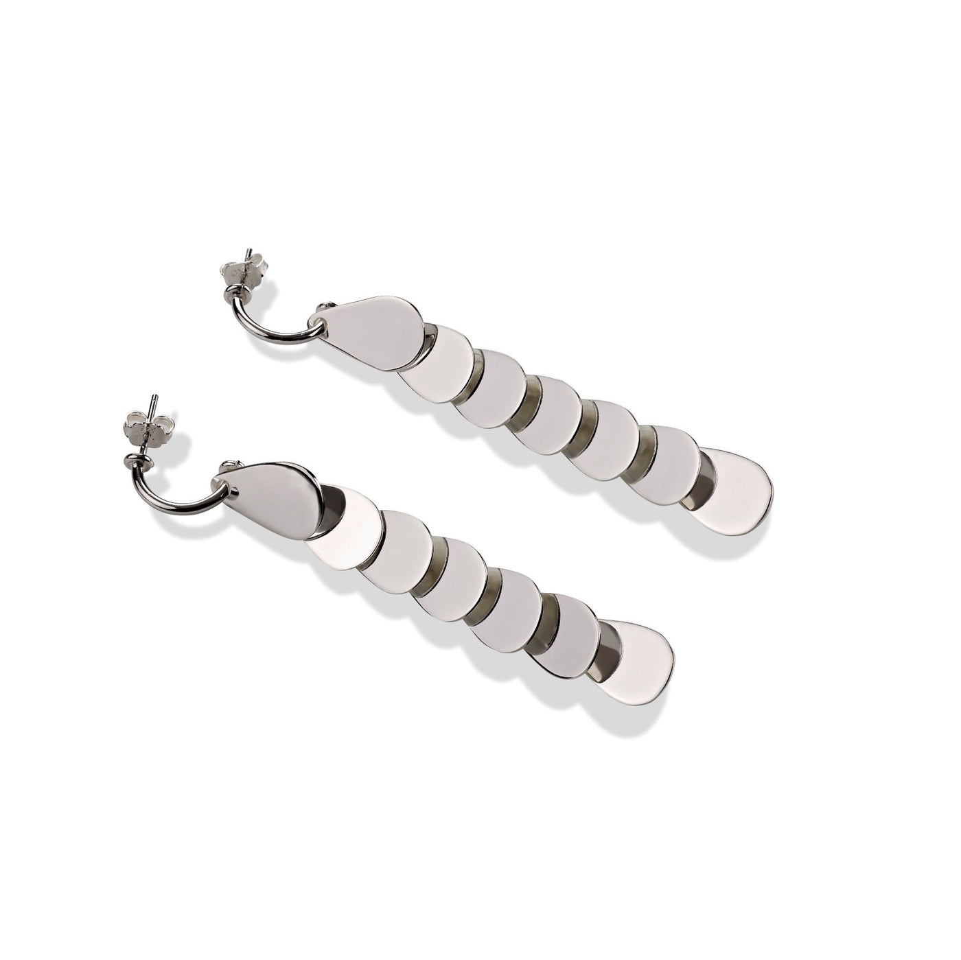 Sterling Silver Layered Drop Earrings