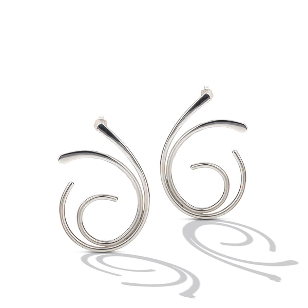 Sterling Silver Spiral Post Earrings