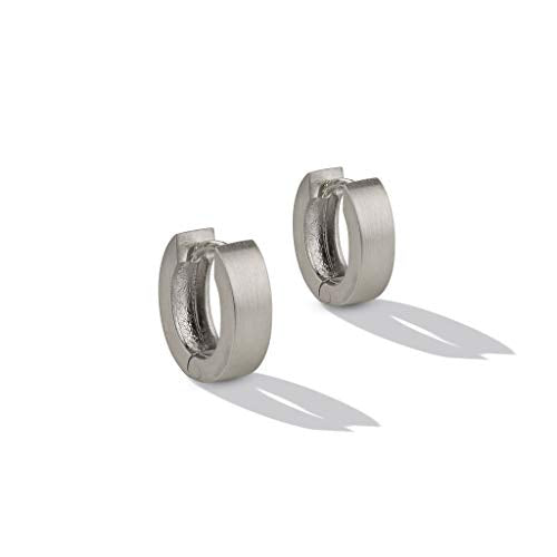 Sterling Silver Oval Huggie Earrings