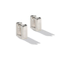 Sterling Silver Square Huggie Earrings