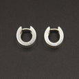Sterling Silver Oval Huggie Earrings
