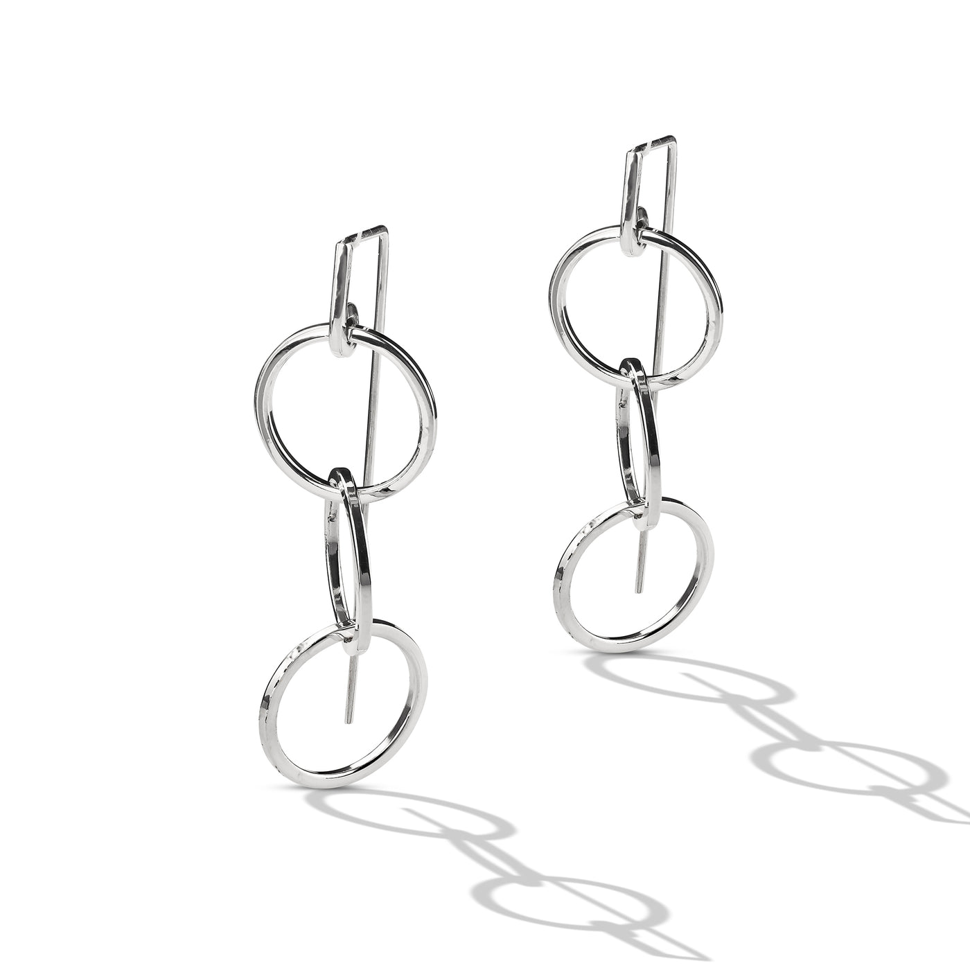 Sterling Silver Trio Long French Wire Earrings