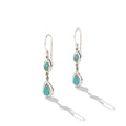 Sterling Silver Small Turquoise Drop Earrings