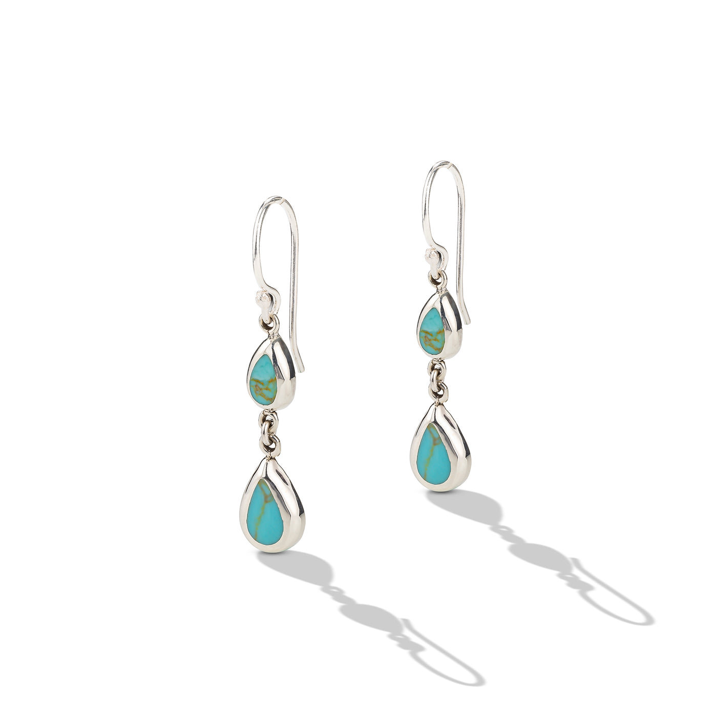 Sterling Silver Small Turquoise Drop Earrings