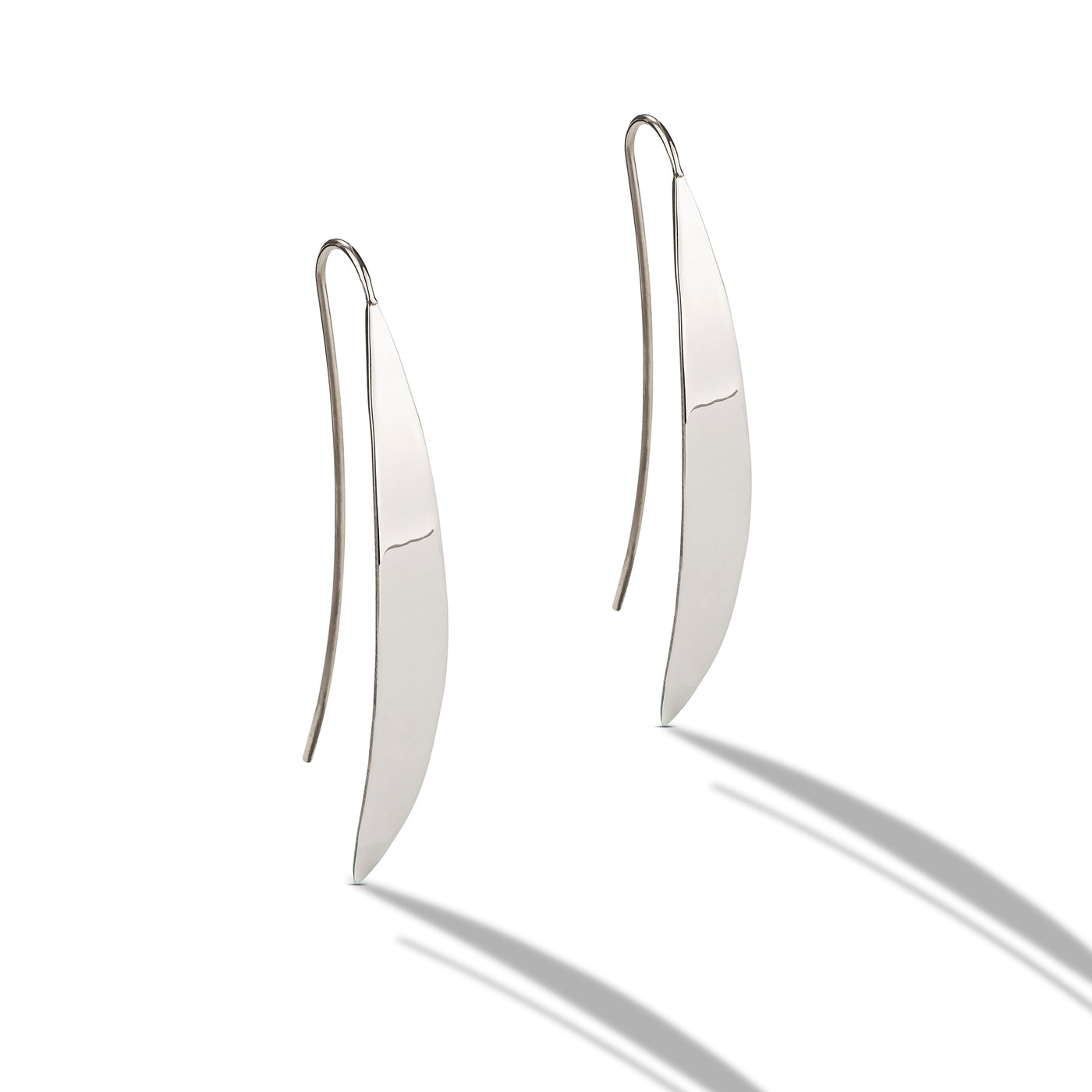 Long French Polished Wire Earrings