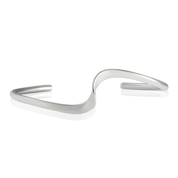 Sterling Silver Curved Cuff Bracelet