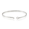 Sterling Silver Flexible Small Loop Catch Bangle Bracelet