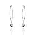Sterling Silver French Wire Onyx Drop Earrings