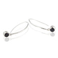 Sterling Silver French Wire Onyx Drop Earrings