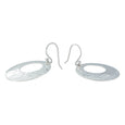 Sterling Silver Hammered Circle Drop Earrings