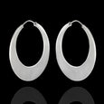 Sterling Silver High Polished Large Hoop Earrings