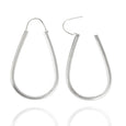 Sterling Silver Round Oval Hoop Earrings