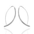 Sterling Silver Simple Hammered French Wire Earrings