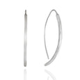 Sterling Silver Simple Hammered French Wire Earrings
