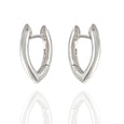 Sterling Silver Wishbone Huggie Earrings