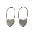 Sterling Silver Heart Hoops