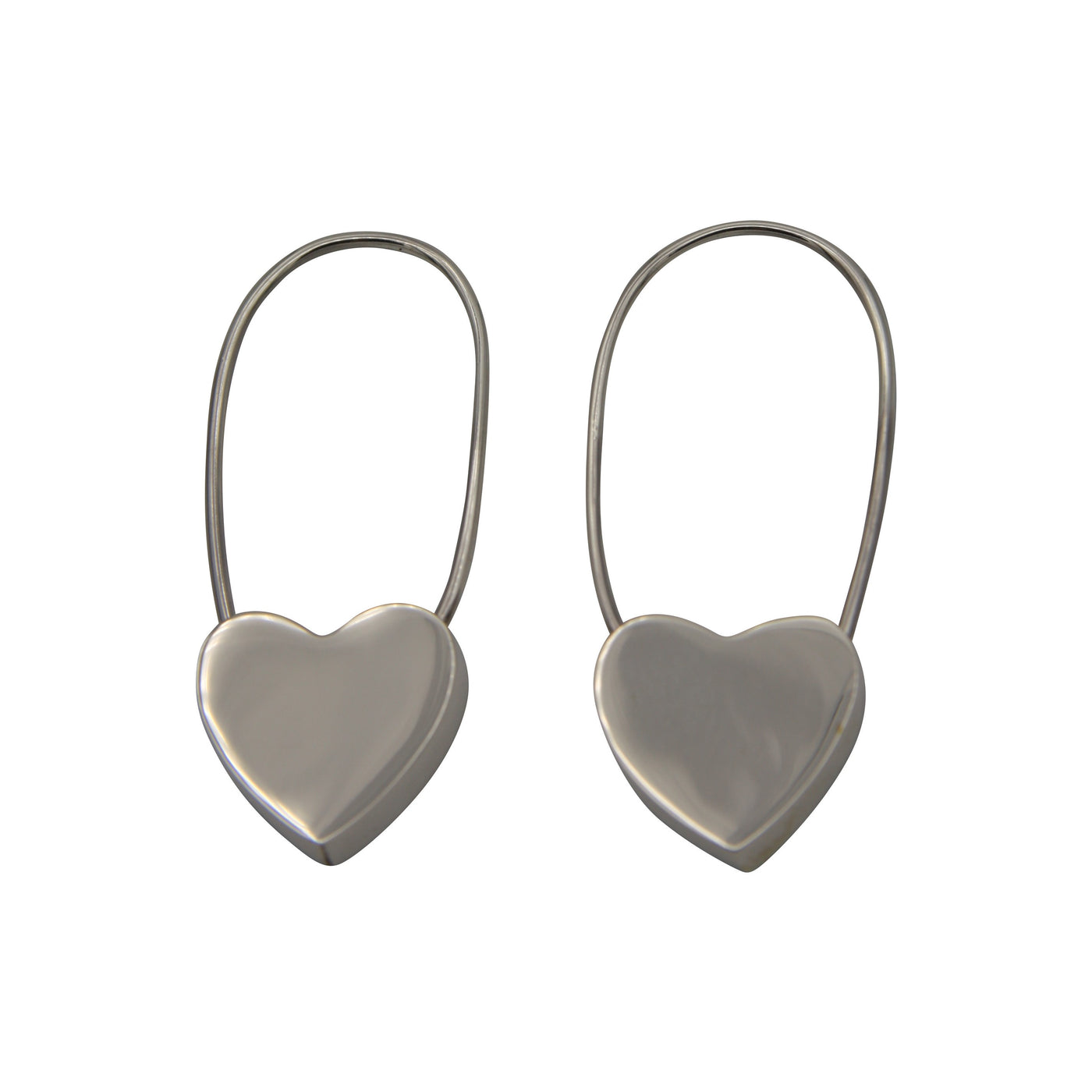 Sterling Silver Heart Hoops