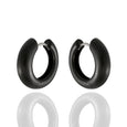 Sterling Silver Blackened Huggie Earrings