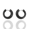Sterling Silver Blackened Huggie Earrings