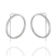 Sterling Silver Circle French Wire Earrings