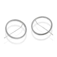 Sterling Silver Circle French Wire Earrings