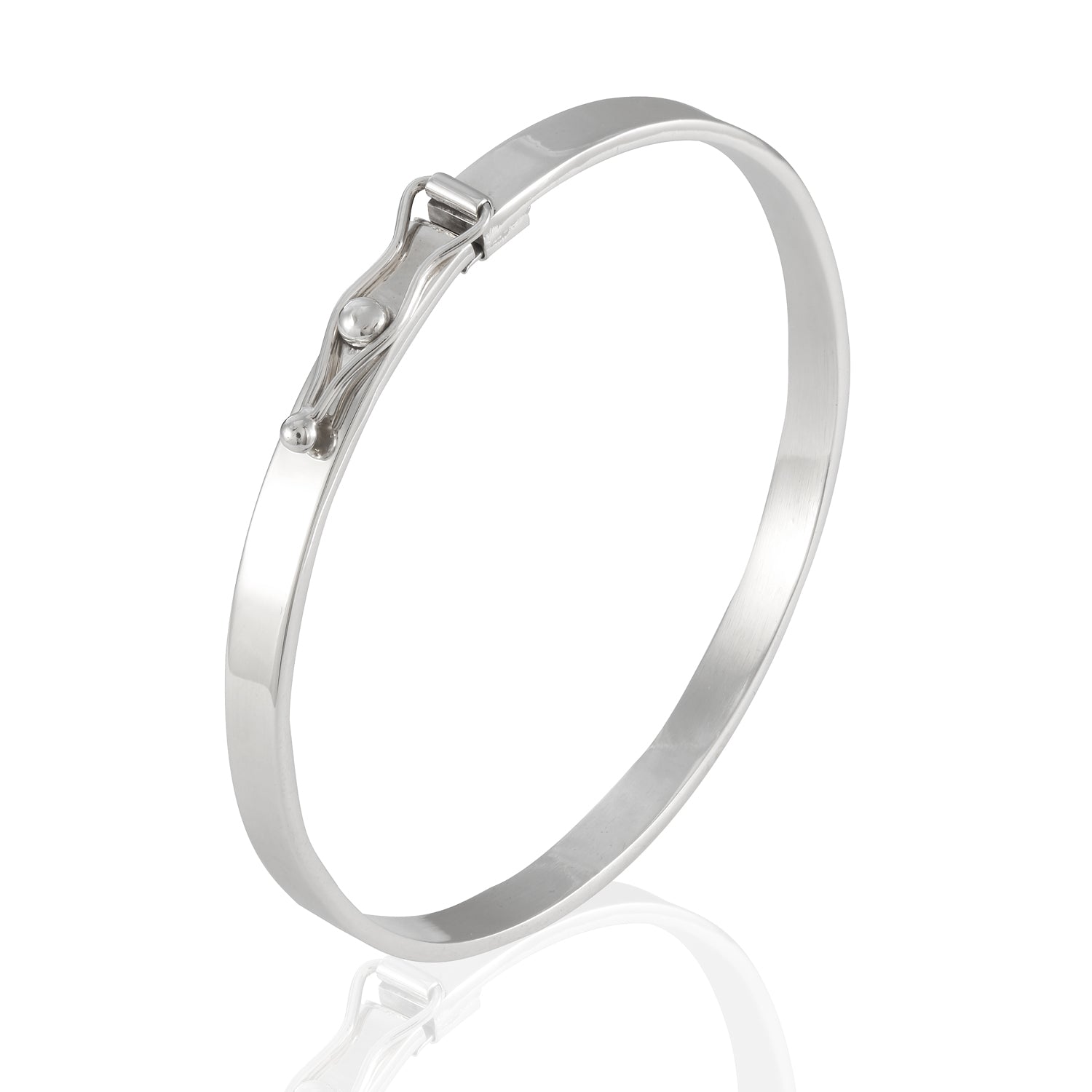Sterling Silver Flattened Cuff Bracelet main image 0