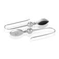 Sterling Silver Marquis Onyx Stone Drop Earrings