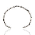 Sterling Silver Multi Pattern Twisted Cuff Bracelet