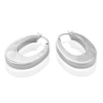 Sterling Silver Bold Oval Hoop Earrings