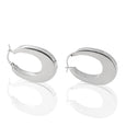 Sterling Silver Bold Oval Hoop Earrings