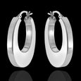 Sterling Silver Bold Oval Hoop Earrings