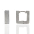 Sterling Silver Square Huggie Earrings